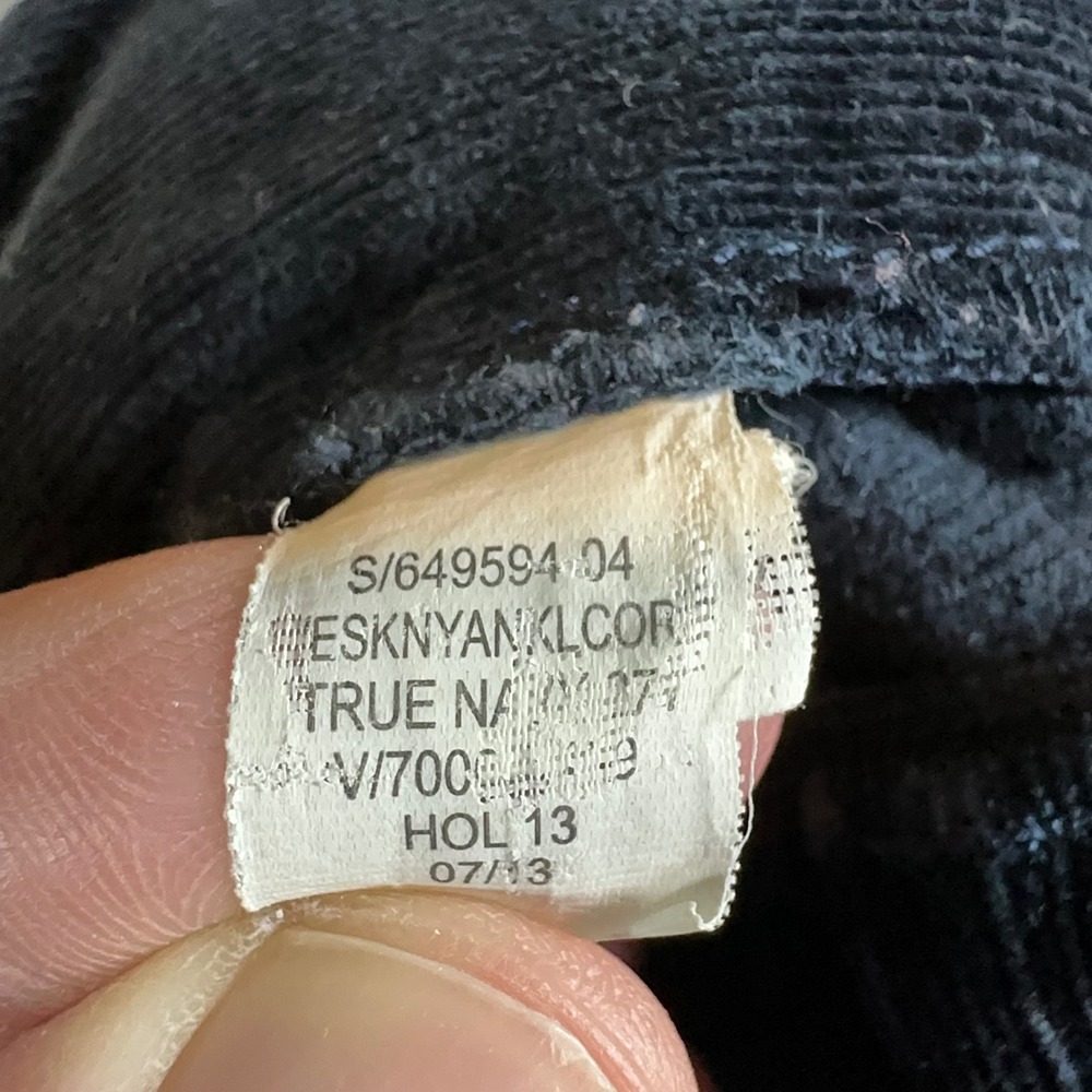 Banana Republic Womens Black Corduroy Skinny Pants Size 26P - Picture 8 of 10